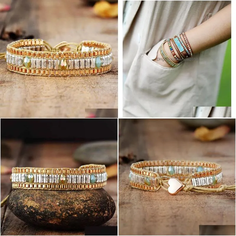 man punk hiphop bangles bracelets tibetan beads curb chain crystal couples bracelet cool male female jewelry wholesale 240130
