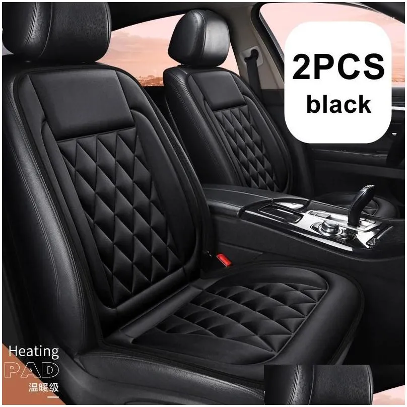 car seat covers 2pcs winter set heating 12v driver cover thermal cushion vehicle heated seats