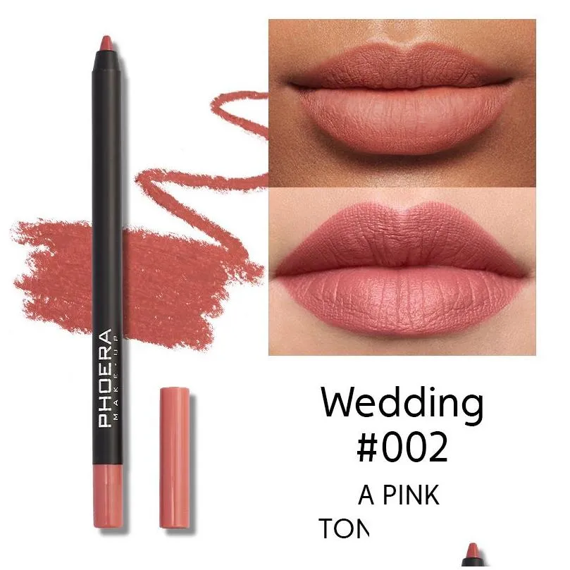 Lip Pencils Cosmetic Lipstick Professional Matte Waterproof Lady Charming Liner Contour Makeup Tool Drop Delivery Health Beauty Lips Dhd6M