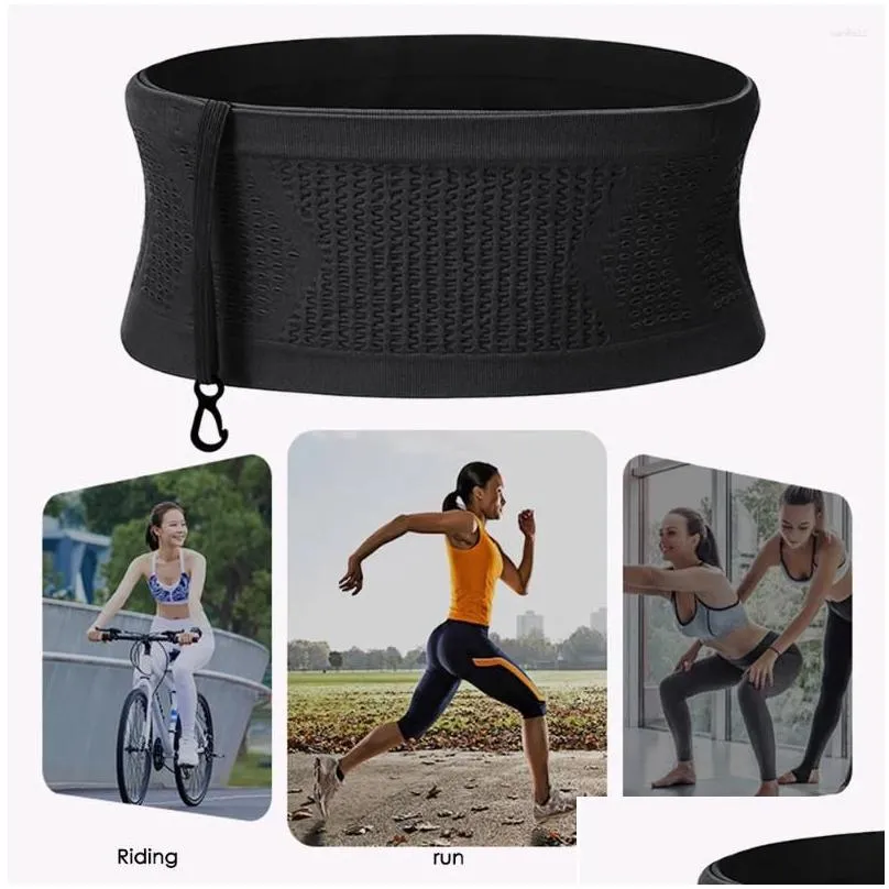 outdoor bags seamless running waistpack lightweight invisible mobile phone pouch portable elastic breathable high-capacity sports