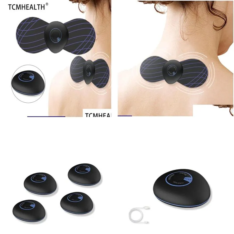 portable neck body massager meridian massager elief pain mini electric convenient intelligent cervical massage sticker2070520