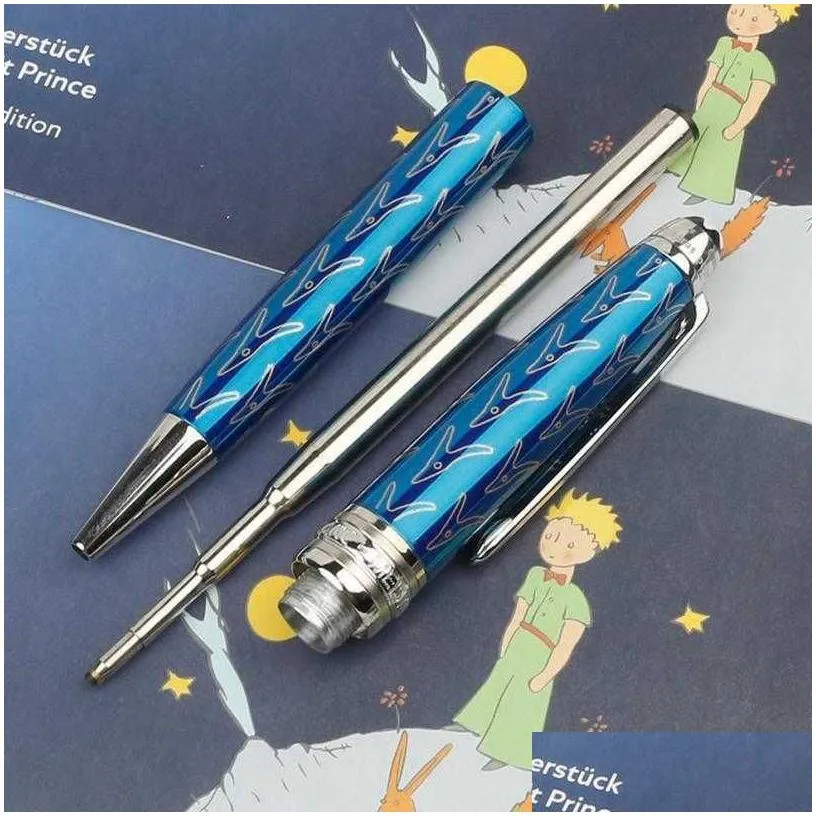 Ballpoint Pens Wholesale Blue Promotion Dark Petit Prince Rollerball Pen Designer Writing Smooth Drop Delivery Office School Busines Dhzr2