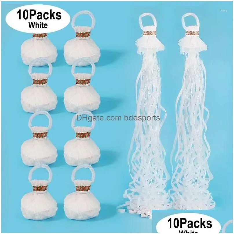 party decoration 10 packs wedding streamers poppers no mess paper crackers confetti hand throw for celebrations birthday favors