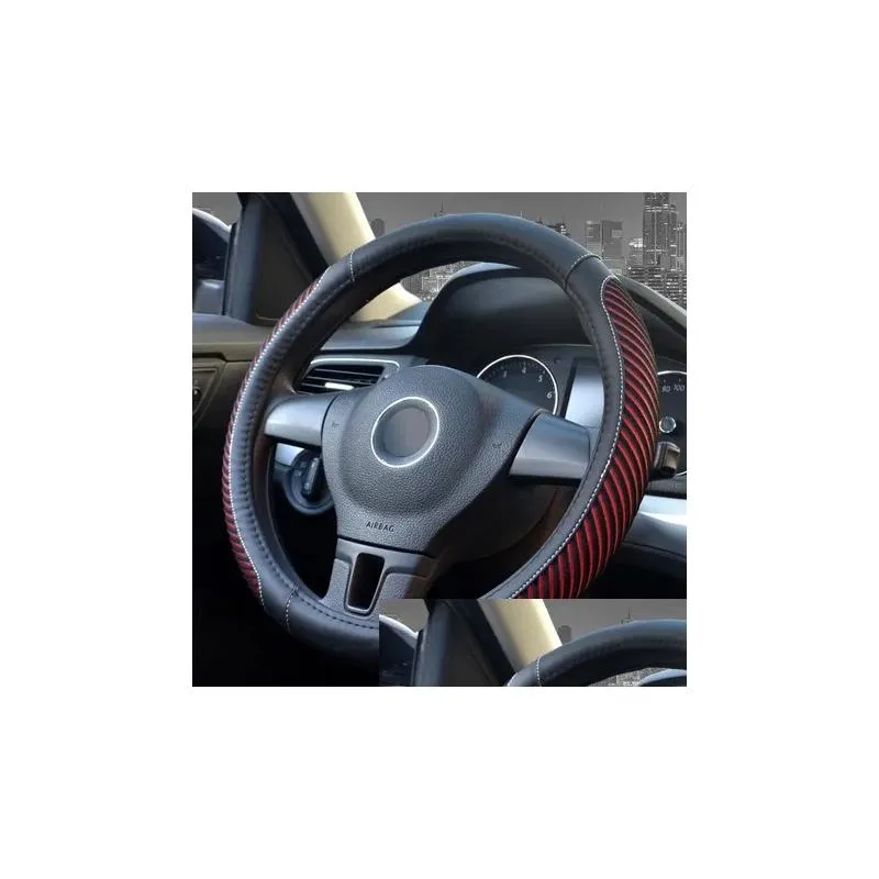 steering wheel covers car cover ice silk massage design comfortable braid on the steering-wheel volant automobile interior accessories