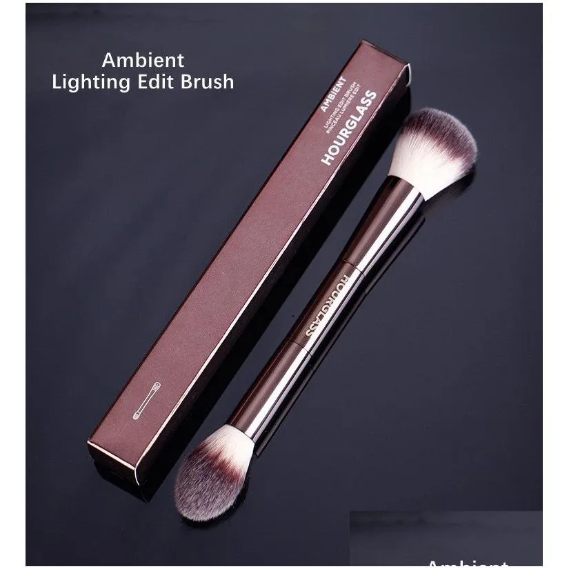 Makeup Brushes Hourglass Face Large Powder B Foundation Contour Highlight Concealer Blending Finishing Retractable Kabuki Cosmetics Dhotk