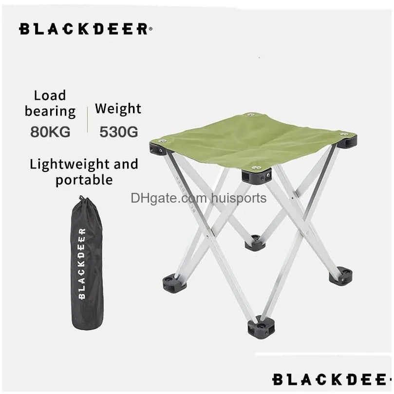 camp furniture blackdeer portable folding camping chair foldable stool black small aluminum oxford seat outdoor for fishing hiking travel