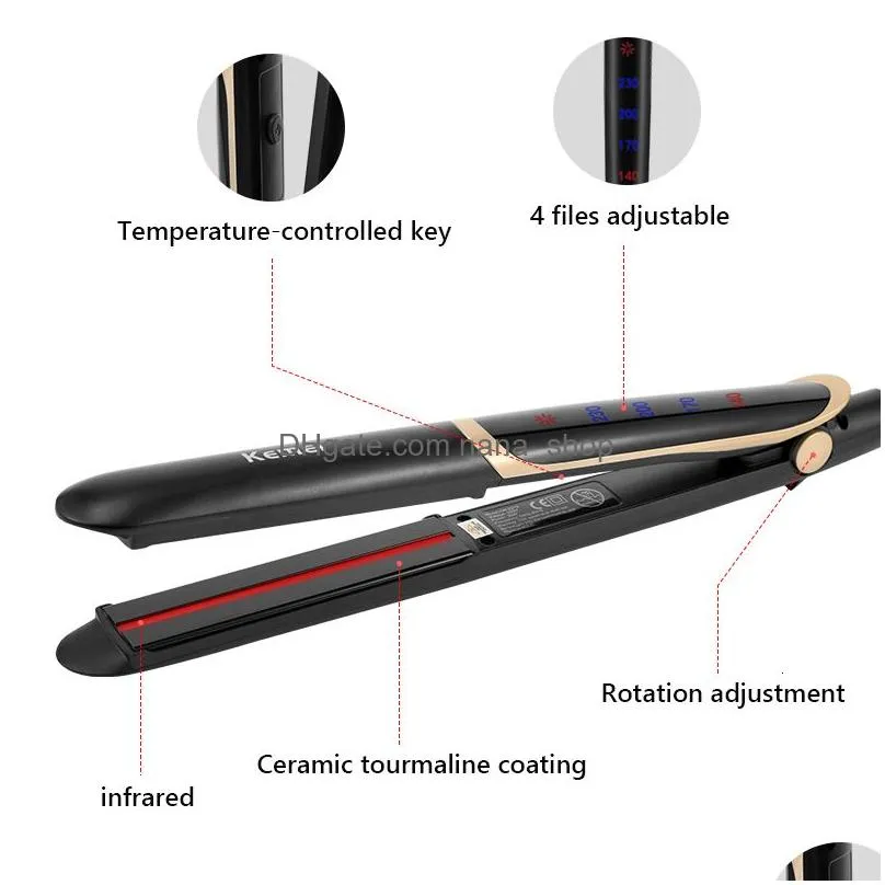 curling irons professional hair straightener curler flat iron negative ion infrared straighting corrugation care 230821