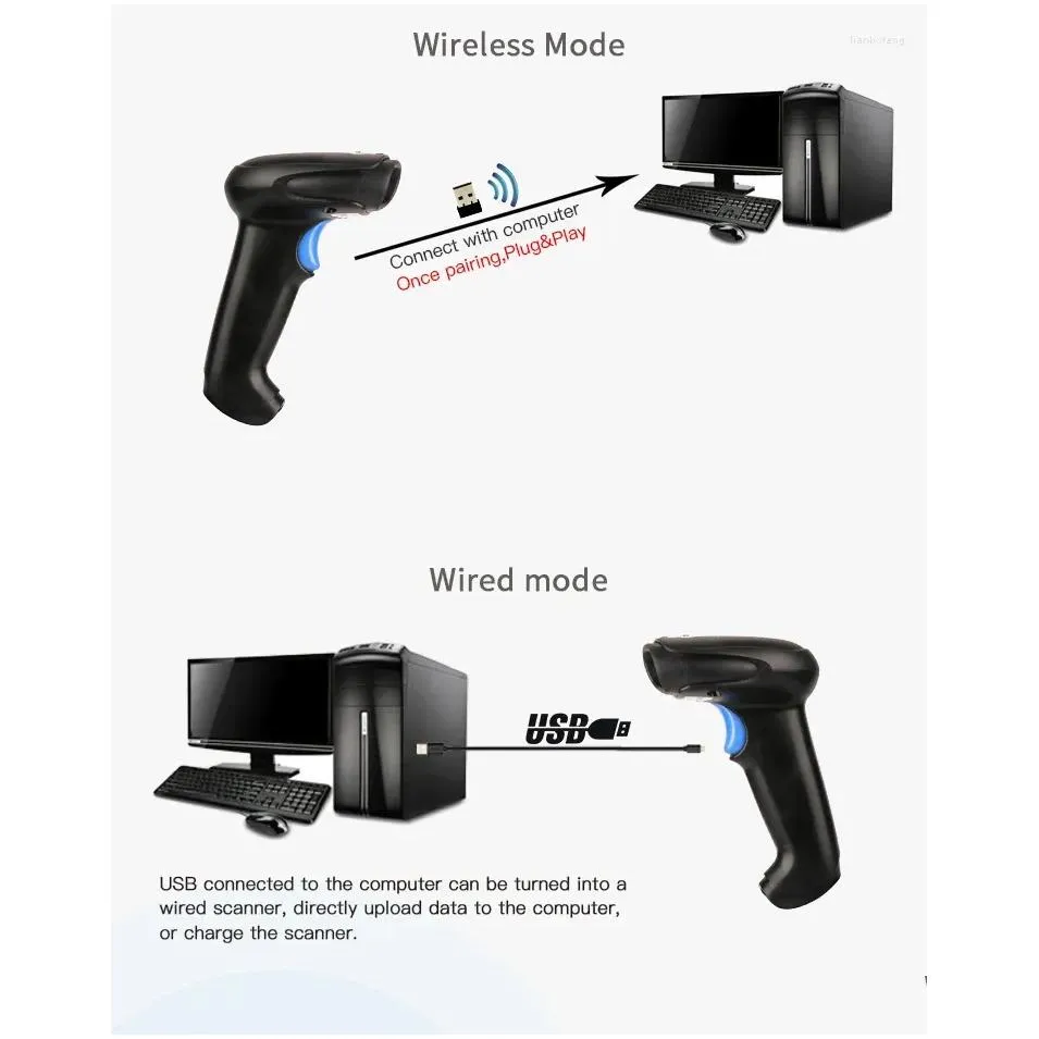 wireless barcode scanner reader handheld qr code 1d portable