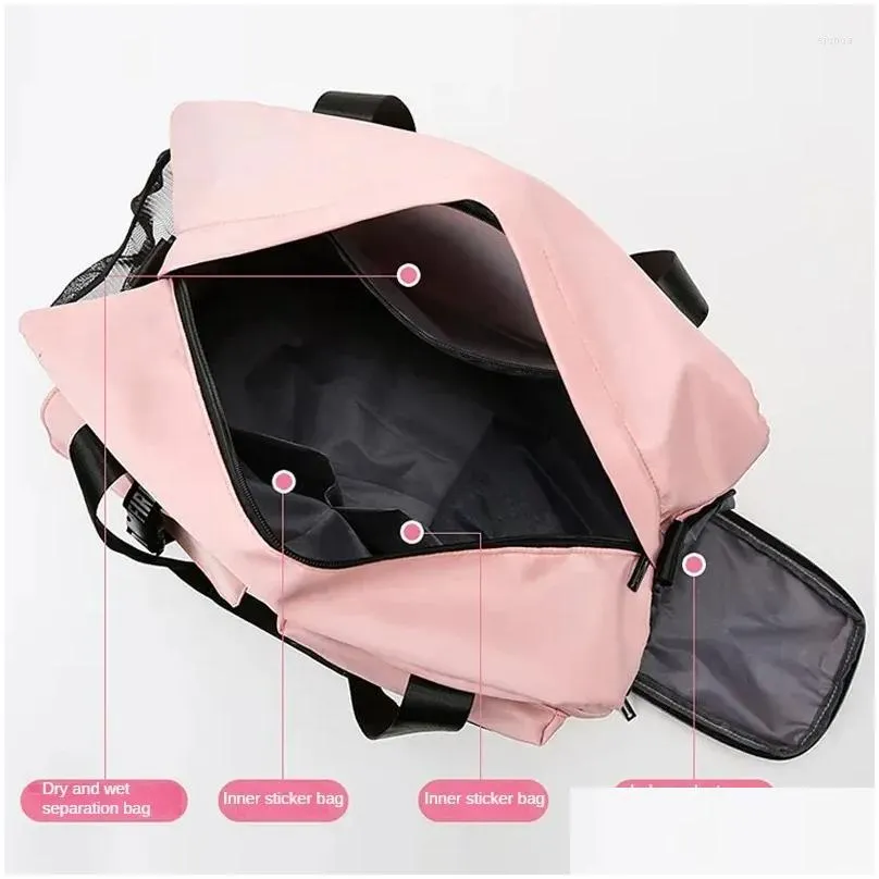 outdoor bags large capacity travel bag dry and wet separation with shoe bin can be set rod box portable sports fitness gym