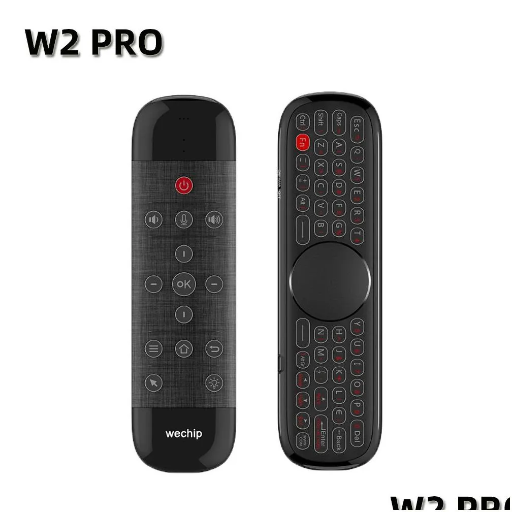 wechip w2 pro air mouse voice remote control microphone w1/w2/r2 2.4g wireless mini keyboard gyroscope for android tvbox mini pc