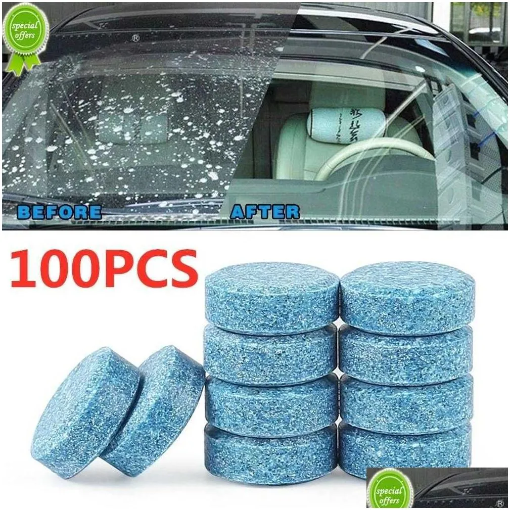  5/10/20/40/100pcs solid cleaner car windscreen wiper effervescent tablets glass toilet cleaning car accessories