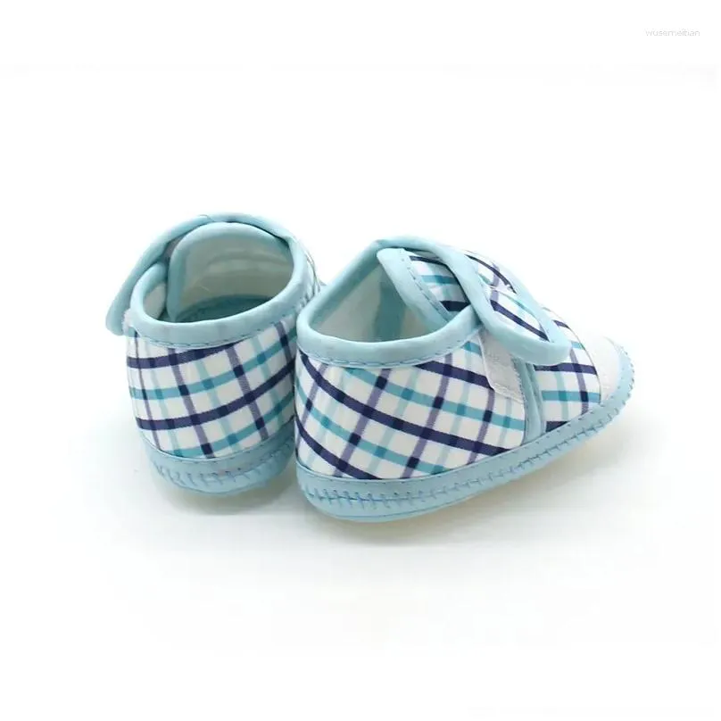 first walkers born baby boys girls shoes cotton plaid casual toddler prewalker soft sole