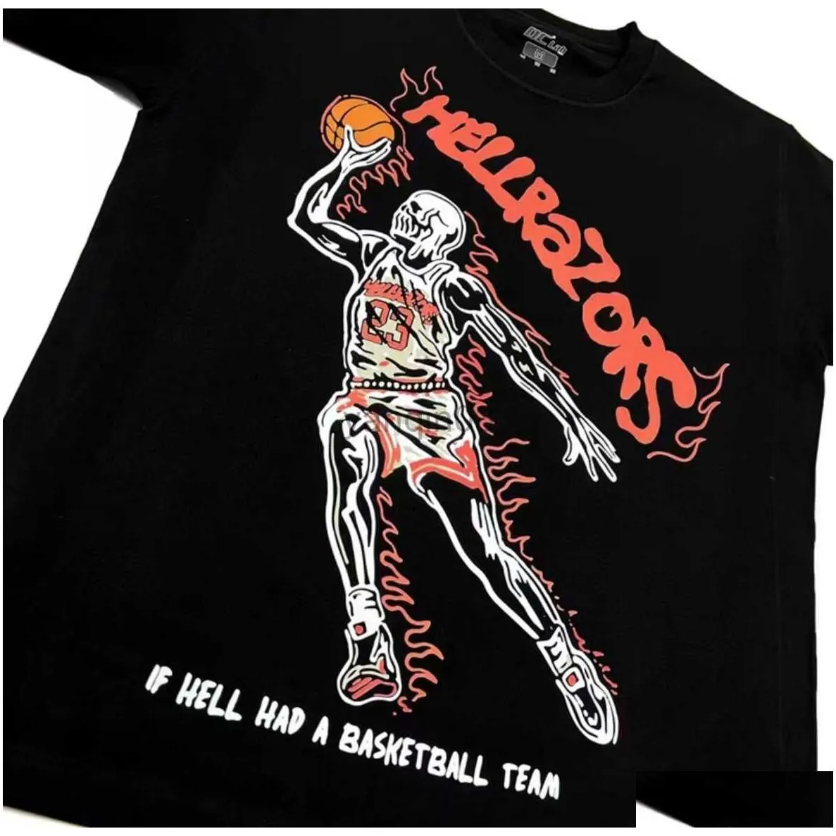 mens t-shirts skeleton basketball graphic tshirt mens cool tee streetwear men women fashion hip hop pure cotton t shirt man oversized t-shirt