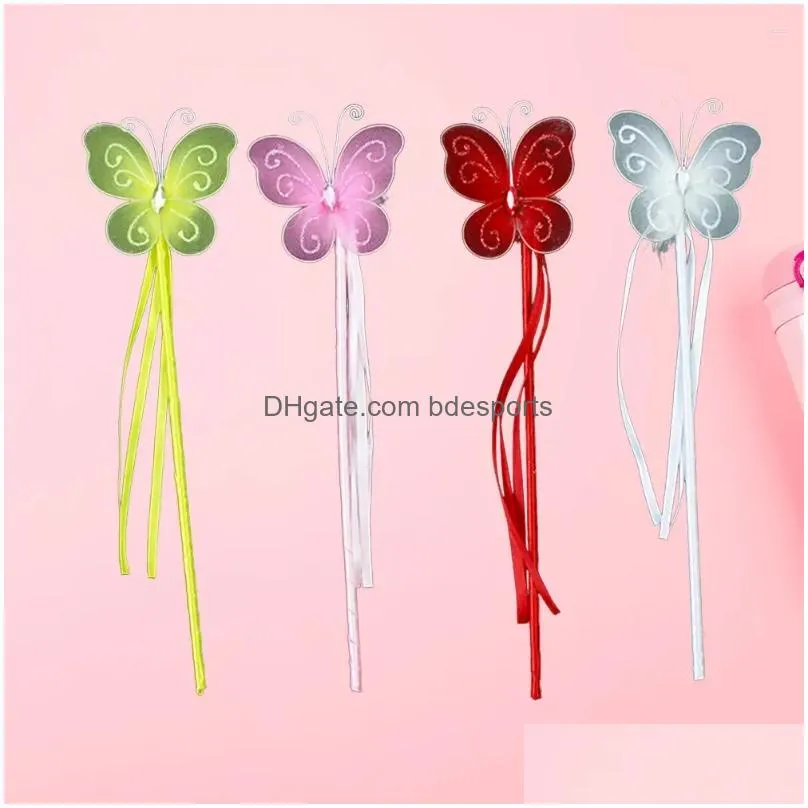 party decoration 12pcs wand glitter sparkle tassel fairy roleplay insect shaped performance prop for children kids