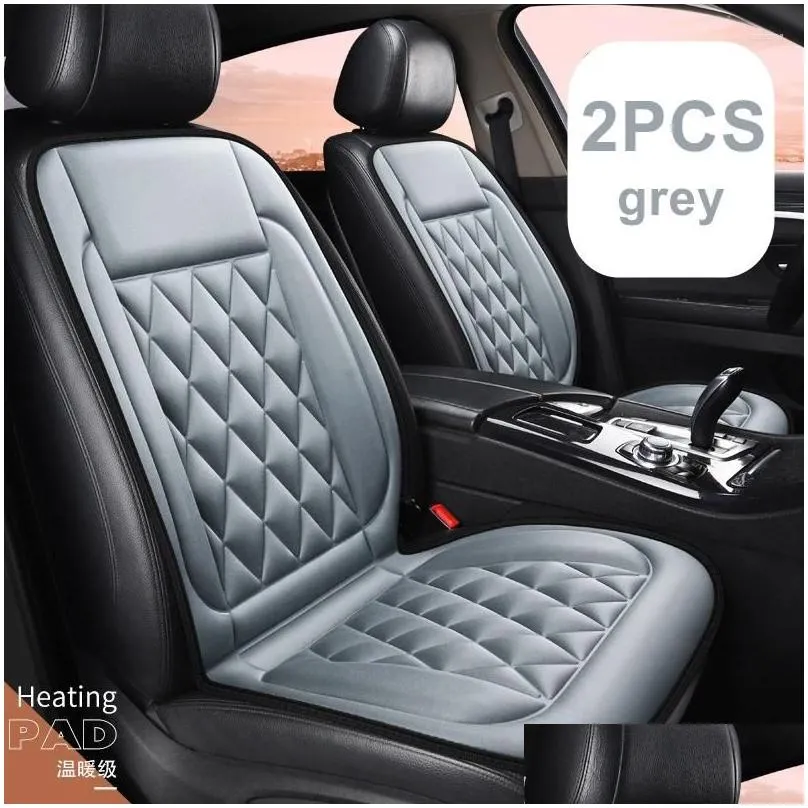 car seat covers 2pcs winter set heating 12v driver cover thermal cushion vehicle heated seats