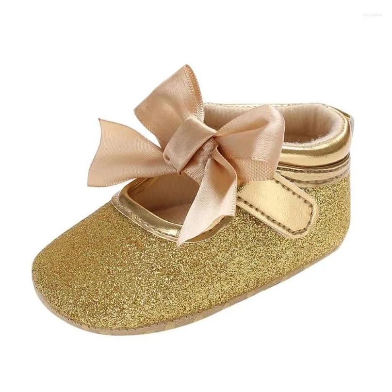 first walkers baby gold princess shoes comfortable soft infant kids girl sole crib toddler born sandals