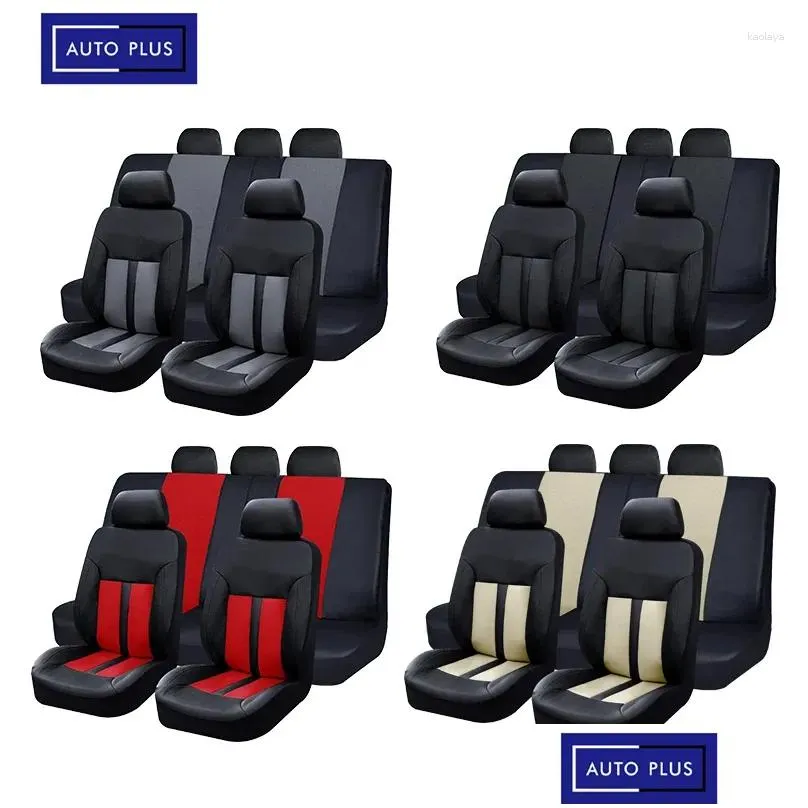car seat covers auto plus universal size pu leather fit for most suv truck  accessories interior cushion cover