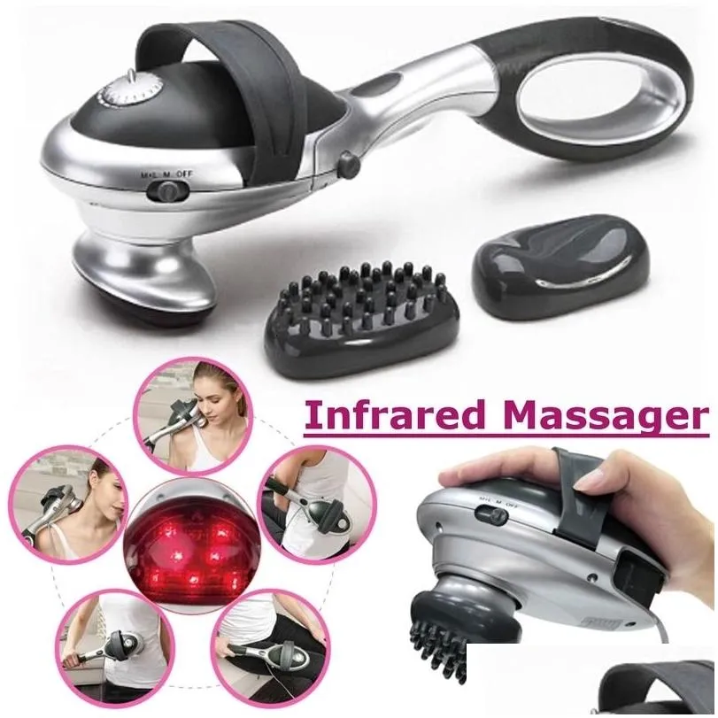 Full Body Massager Fl Masr Handheld Electric Heated Stick Infrared Neck Back Mas Waist Cervical Hammer Vibration L230625 Drop Delive Dhkxo