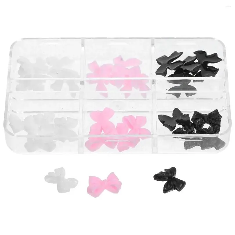 nail art decorations 30 pcs bow charms cute manicure decorative