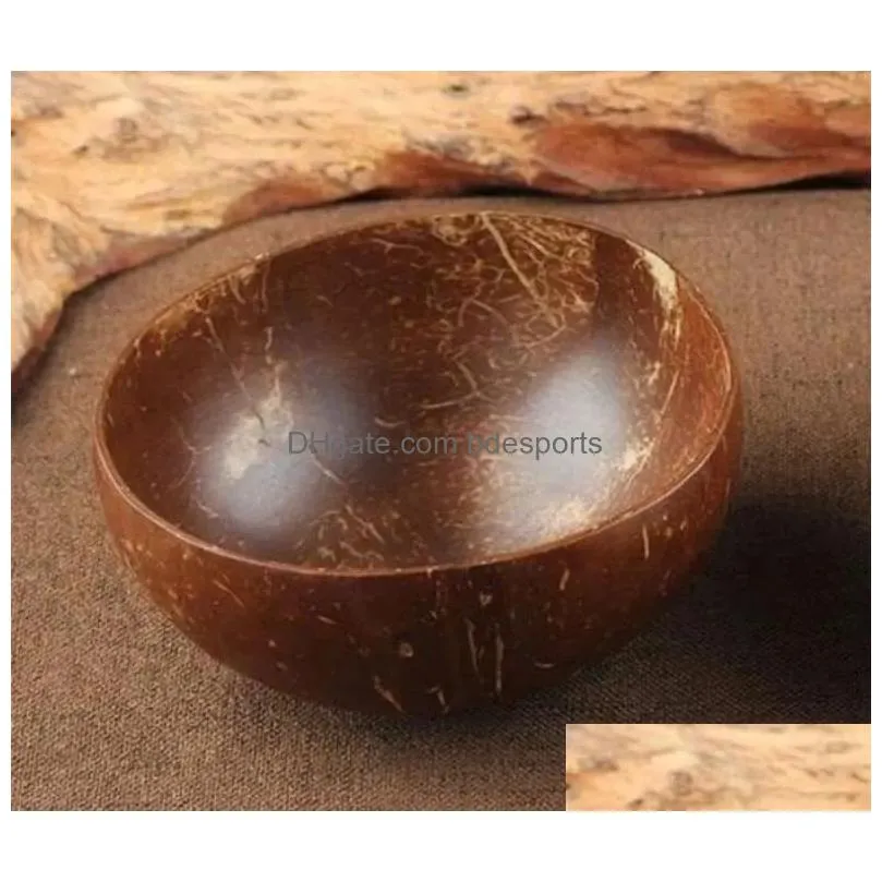 natural coconut bowl decoration fruit salad noodle rice wooden handicraft creative shell bowls sn5077566