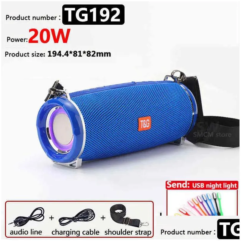 portable speakers 50w high power tg187 bluetooth speaker waterproof portable column for pc computer speakers subwoofer boom box music center fm tf