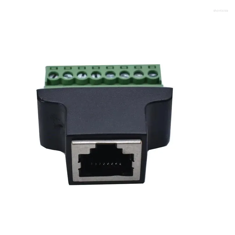 computer cables 1pcs ethernet rj45 female to screw terminal 8 pin cctv digital dvr adapter connector