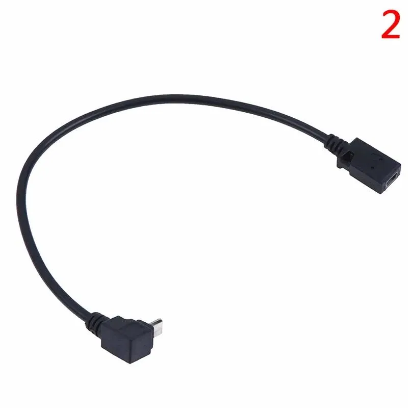 computer cables micro usb 2.0 5pin male to mini female extension connector long plug 90 degree down& up& right left angled adapte