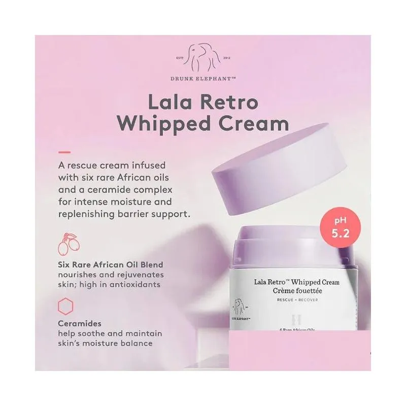 Other Health Beauty Items Facial Cream Lotions Polypeptide Lala Retro Whipped 50Ml 1.69Oz Moisturizer Skincare Face Lotion Drop Deli Dhekz