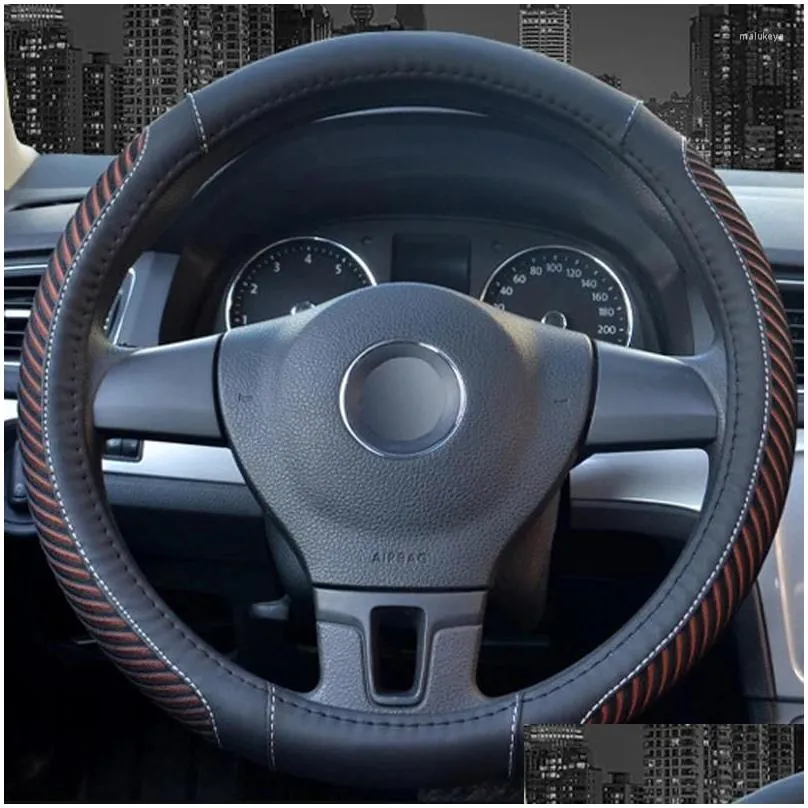 steering wheel covers car cover ice silk massage design comfortable braid on the steering-wheel volant automobile interior accessories