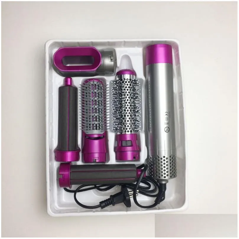 Other Home Garden Electric Hair Dryer 5 In 1 Heat Comb Matic Curler Professional Curling Iron Air Brush For Household Styling Drop D Dh63C