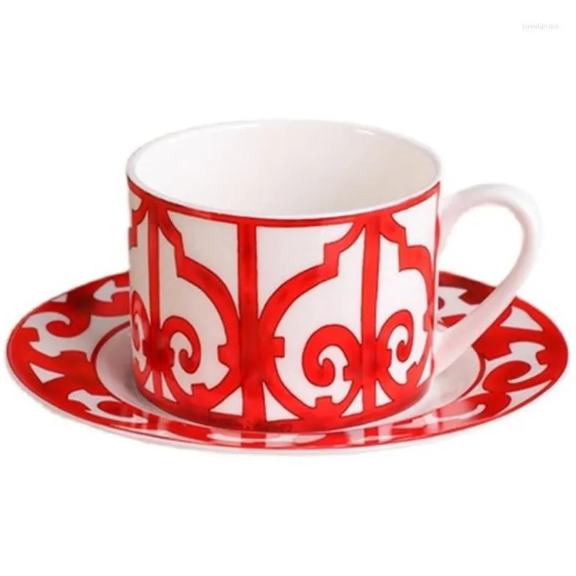 cups saucers classic european bone china coffee and tableware plates dishes afternoon tea set home kitchen with gift box