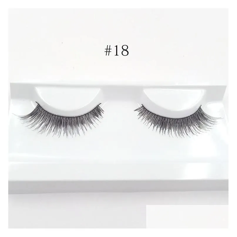 False Eyelashes Hb 20Styles Eyelash Extensions Handmade Thick Natural Fake Lashes Voluminous For Eye Makeup Drop Delivery Health Beau Dhgl1