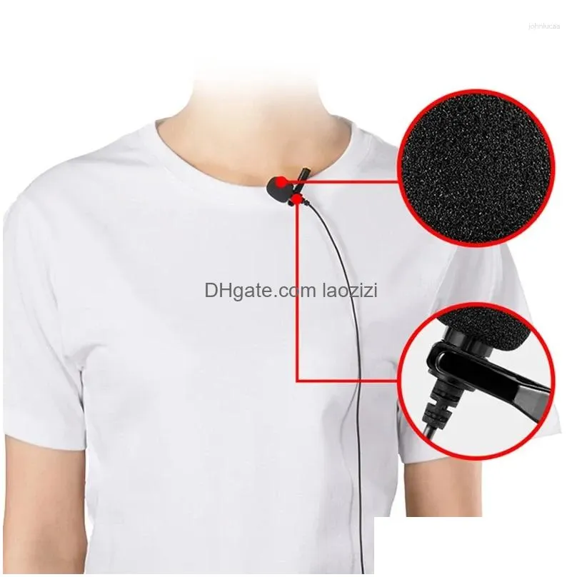 microphones lavalier microphone two-head for notebooks cameras tablets and recorders