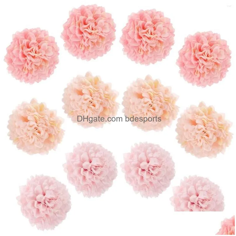 decorative flowers 12 pcs hydrangea artificial flower decor wedding decorations hydrangeas fake diy for party silk cloth