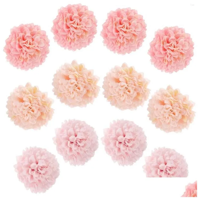 decorative flowers 12 pcs hydrangea artificial flower decor wedding decorations hydrangeas fake diy for party silk cloth