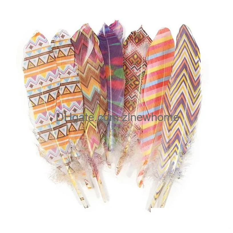 diy printing feather goose feather wedding party event decor festive decoration 15-20cm