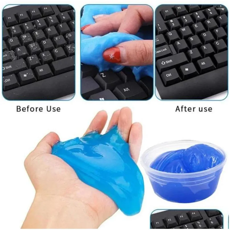 Car Cleaning Tools Car Wash Solutions 1/4/5Pcs Dust Cleaning Mud Keyboard Cleaner Sticky For Glue Gel Drop Delivery Automobiles Motorc Dhbng