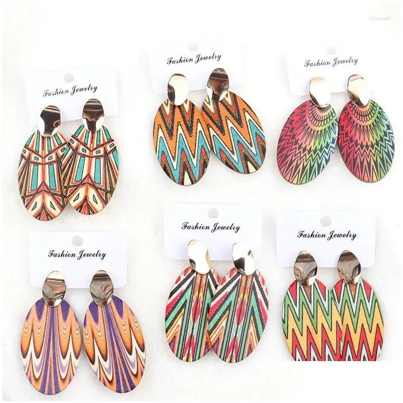 dangle earrings !! est african gold wooden can mixed colors