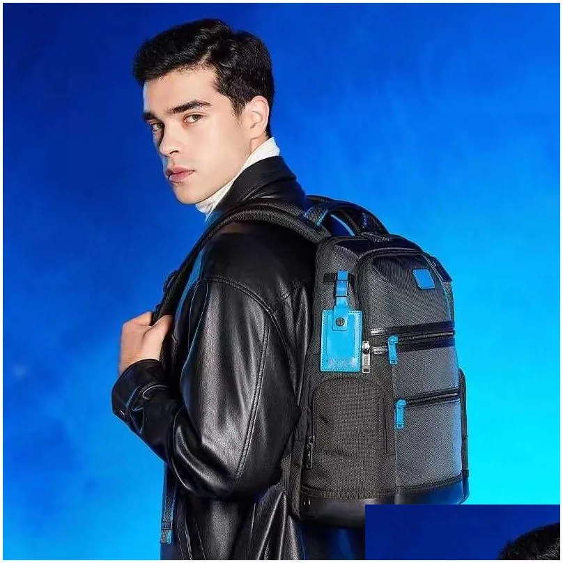 tm backpack nylon bag travel casual fashion trend ballistic nylon waterproof multifunctional daily business backpack navy blue for men and