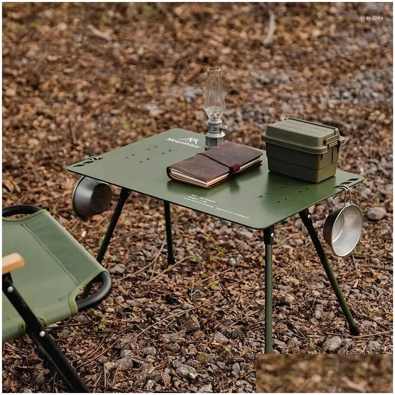 camp furniture outdoor portable folding table camping aluminum alloy tactical barbecue picnic