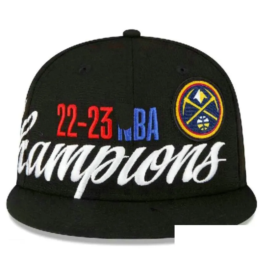 Ball Caps Denvers Nets 27 Murray 15 Jokic 22-23 2023 Finals Champions Locker Room 9Fifty Snapback Hat B0 Drop Delivery Fashion Accesso Dhico