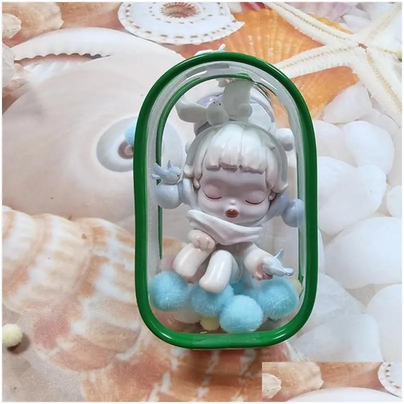 storage bags transparent box mystery doll pouch display gift organizer case keychain bag thicken wallet key chain