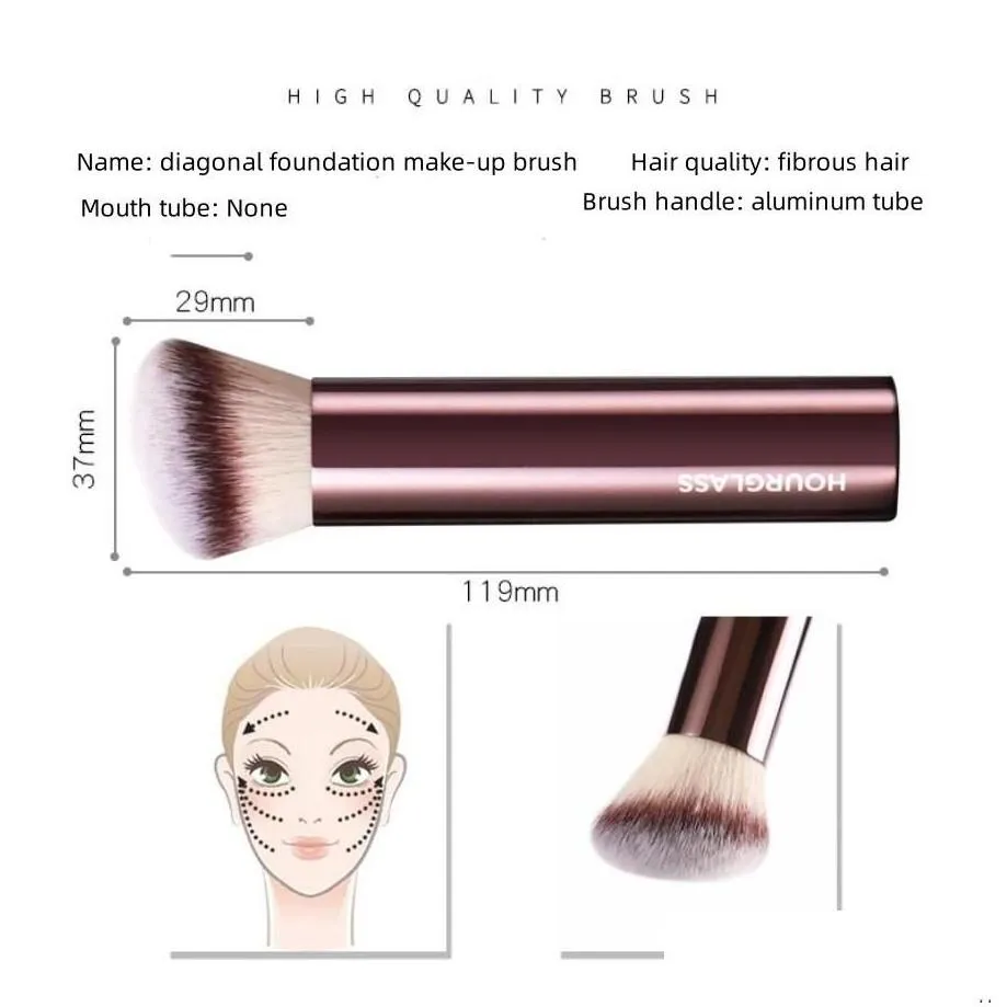 makeup brushes hourglass ambient soft glow foundation brush slanted hair liquid cream contour cosmetics beauty tools drop delivery h