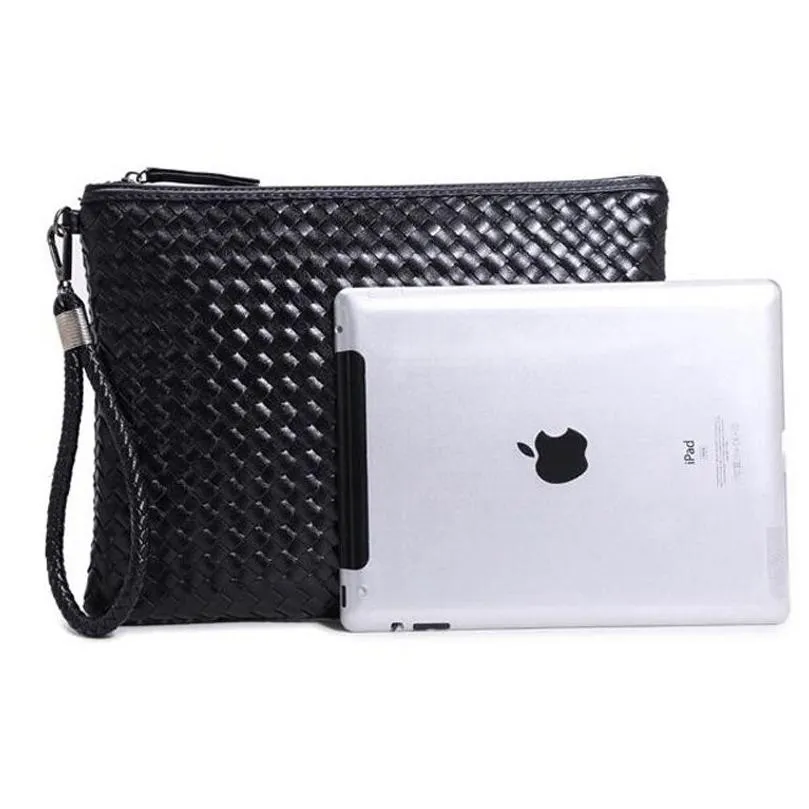 ipad clutch case bag hand-woven pu envelope package