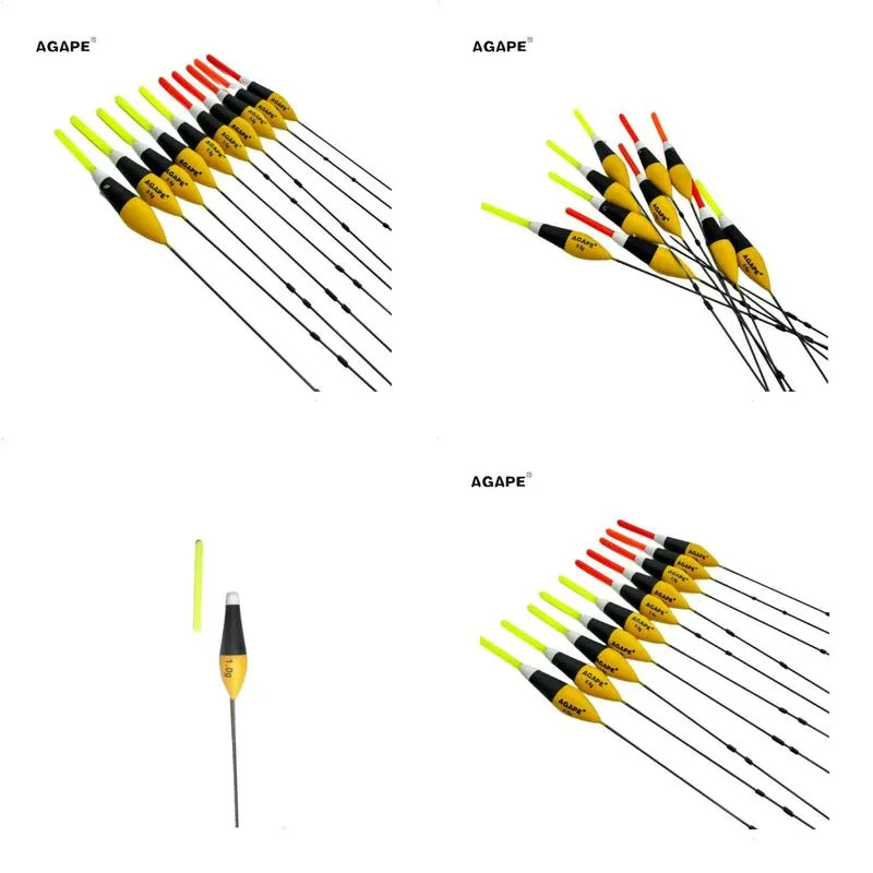 agape 10pcslot carp fishing float set balsa bobber buoyancy accessories wedkarstwo wyprzedaz karpiowe 210038 240119