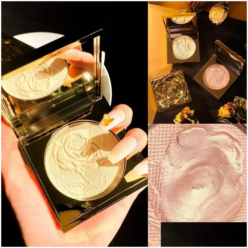 2024 diamond drill rose highlight brighten skin face and body highlight shimmer shinny long lasting waterproof bronzer makeup