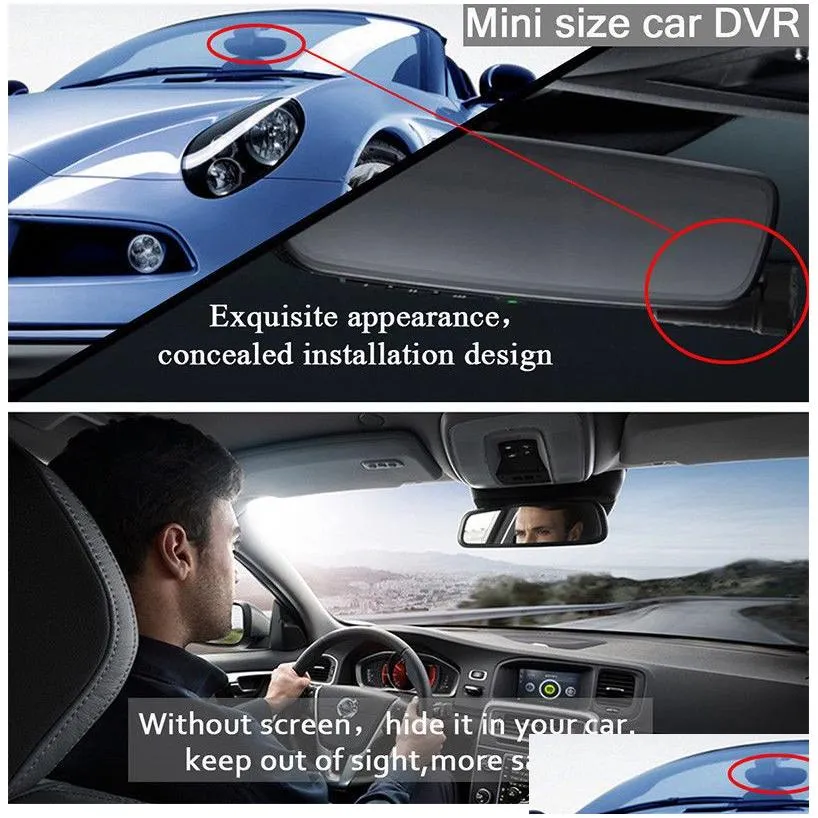 Car Dvrs 1080P Wifi Mini Car Dvr Dash Camera Night Vision Camcorder Driving Video Recorder Cam Rear Digital Registrar Drop Delivery Au Dh9Au