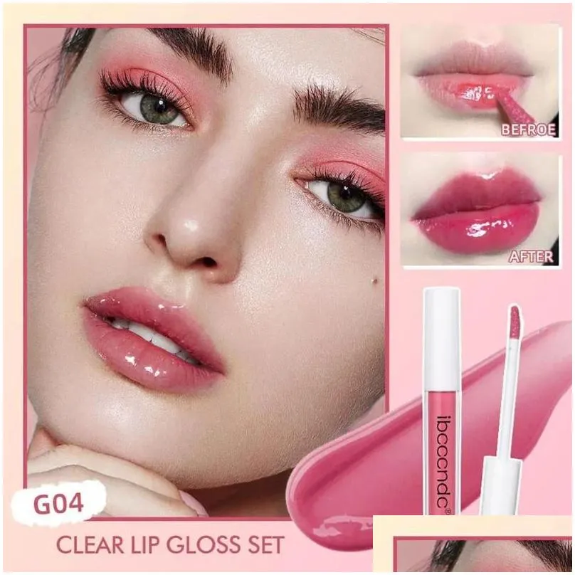 lip gloss lipstick set 6pcs transparent moisturizing and non staying cup mild irritating matte kit