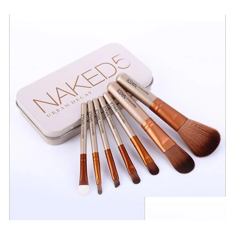 Makeup Brushes 7 Pcs Makeup Brush Beauty Tools Eye Shadow Eyebrow Brushes Eyelash Foundation B Blending Beauties Make Up Drop Delivery Dhttz