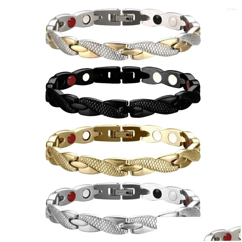 link bracelets dragon pattern twisted healthy magnetic slimming bracelet for weight loss charm jewelry men christmas gift